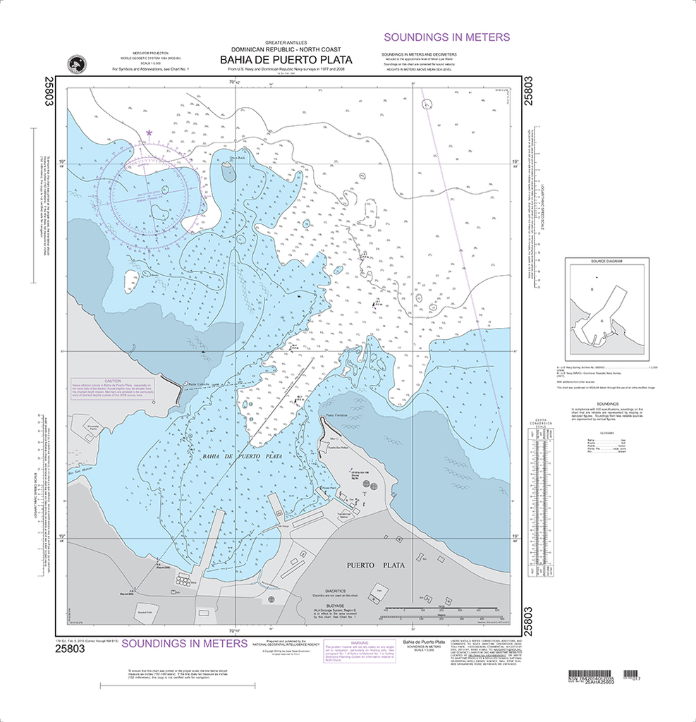 NGA Chart 25803: Bahia de Puerto Plata