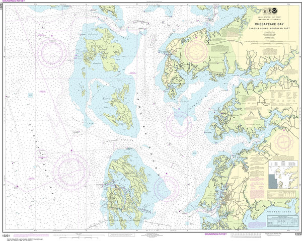 NOAA Chart 12231: Chesapeake Bay: Tangier Sound: Northern Part ...