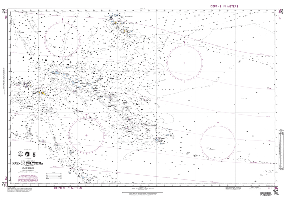 NGA Chart 607: French Polynesia (OMEGA)