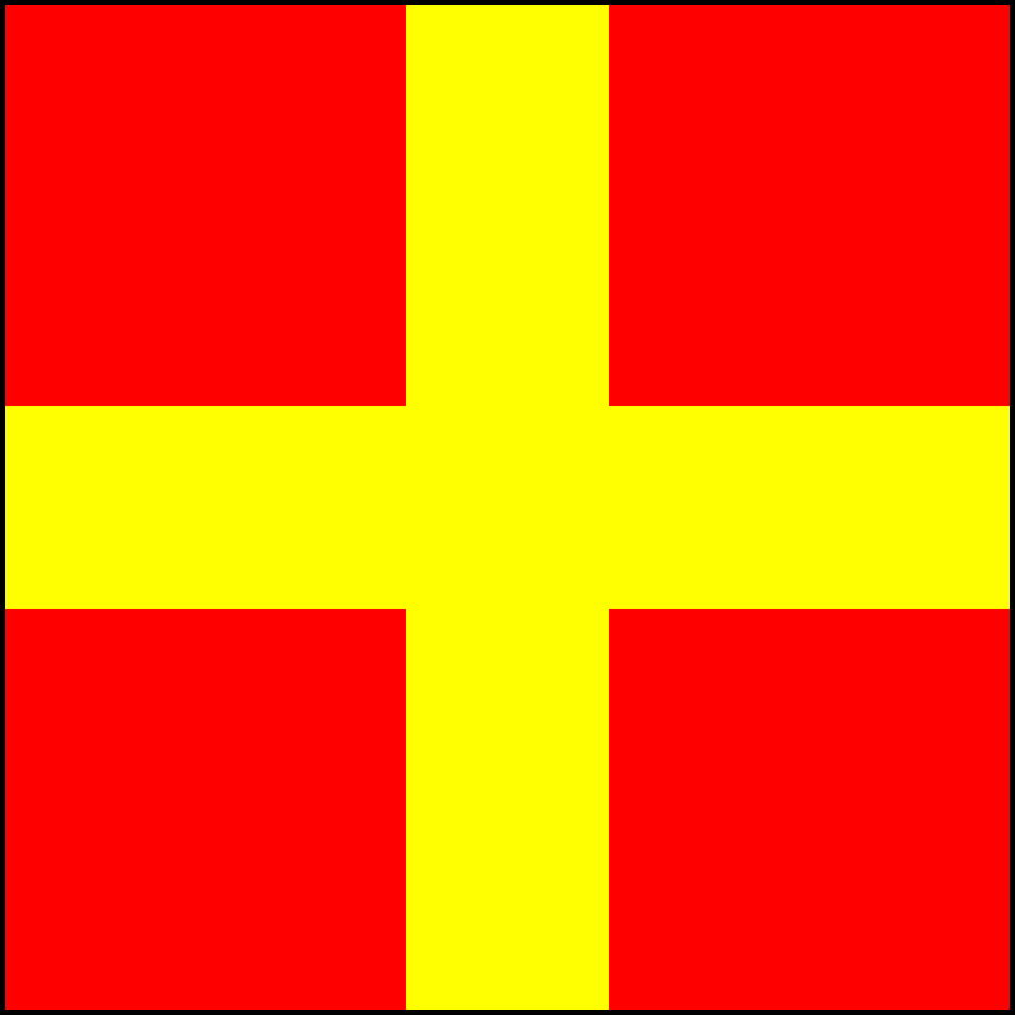 Captain's-Nautical-Supplies-Eder-Flag-International-Code-Of-Signals-Nylon-Marine-Grade-Letter-R-Romeo