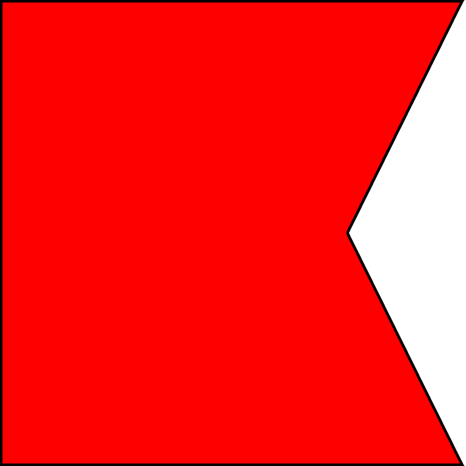 Captain's-Nautical-Supplies-Eder-Flag-International-Code-Of-Signals-Nylon-Marine-Grade-Letter-B-Bravo