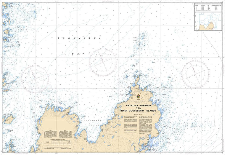 CHS Chart 4854: Catalina Harbour to / à Inner Gooseberry Islands