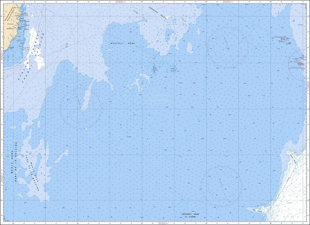 CHS Chart 8011: Grand Bank / Grand Banc: Northern Portion / Partie Nord