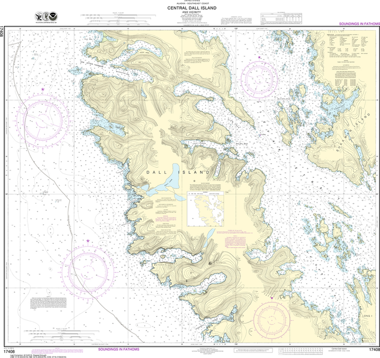 NOAA Chart 17408: Central Dall Island and Vicinity