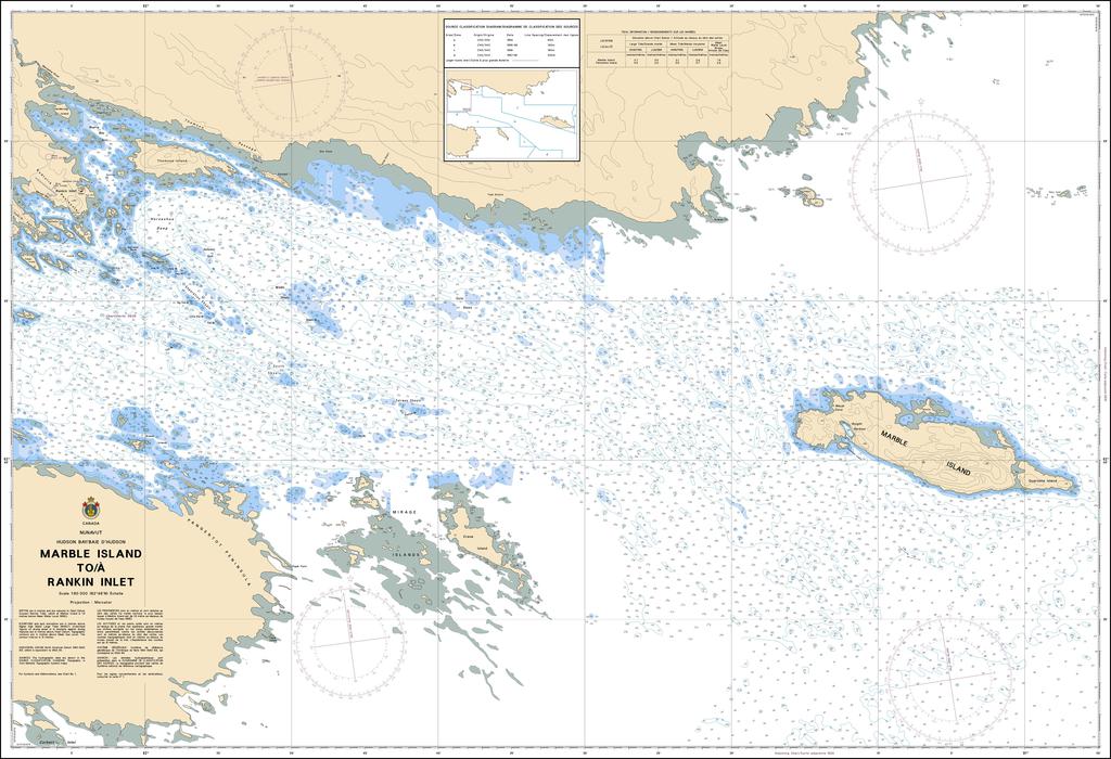 CHS Chart 5629: Marble Island to/à Rankin Inlet