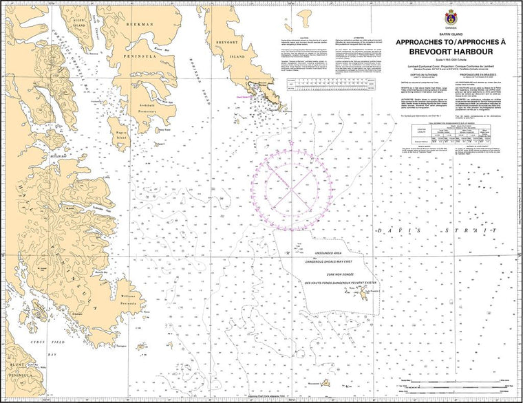 CHS Chart 7103: Approaches to/Approches à Brevoort Harbour