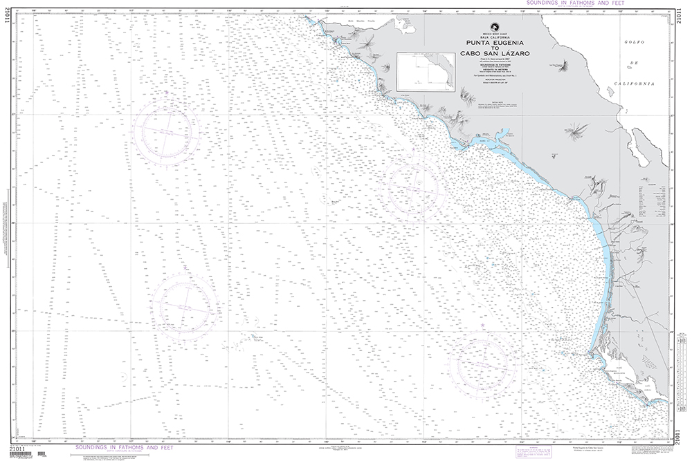 NGA Chart 21011: Punta Eugenia to Cabo San Lazaro (OMEGA)