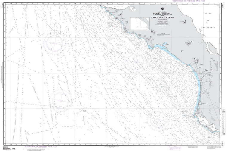 NGA Chart 21011: Punta Eugenia to Cabo San Lazaro (OMEGA)