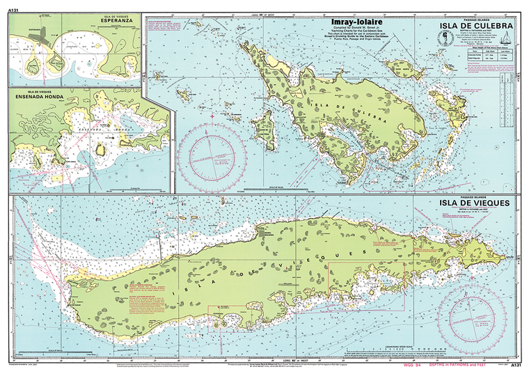 Imray Chart A131: Isla de Culebra and Isla de Vieques