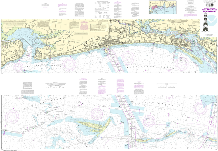 NOAA Chart 11372: Intracoastal Waterway - Dog Keys Pass to Waveland