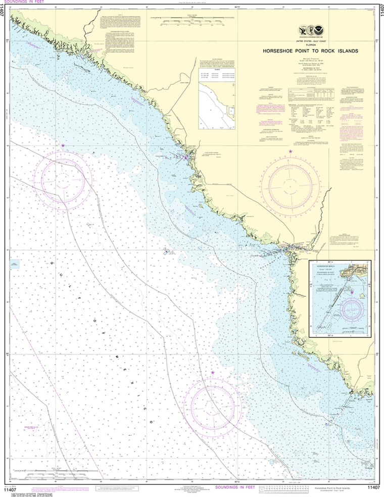 NOAA Chart 11407: Horseshoe Point to Rock Islands, Horseshoe Beach