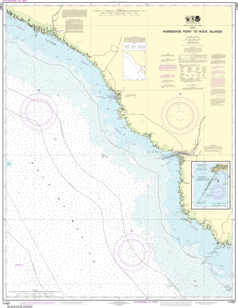 NOAA Chart 11407: Horseshoe Point to Rock Islands, Horseshoe Beach