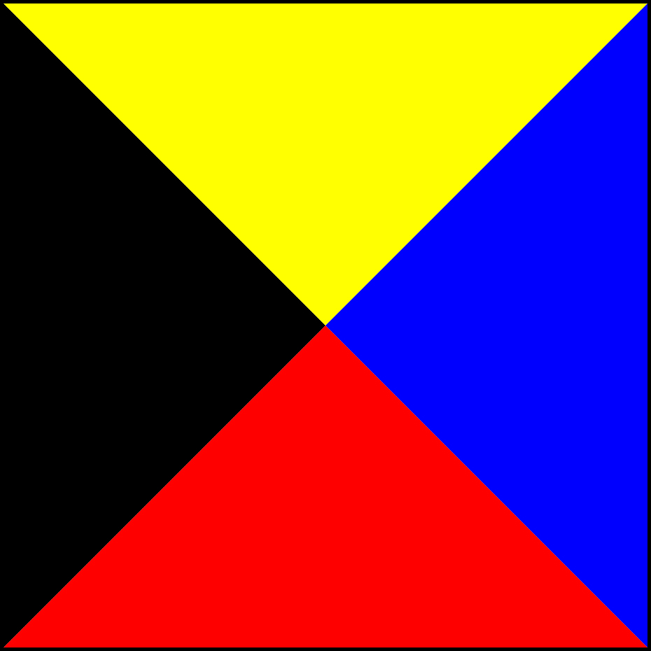 Captain's-Nautical-Supplies-Eder-Flag-International-Code-Of-Signals-Nylon-Marine-Grade-Letter-Z-Zulu