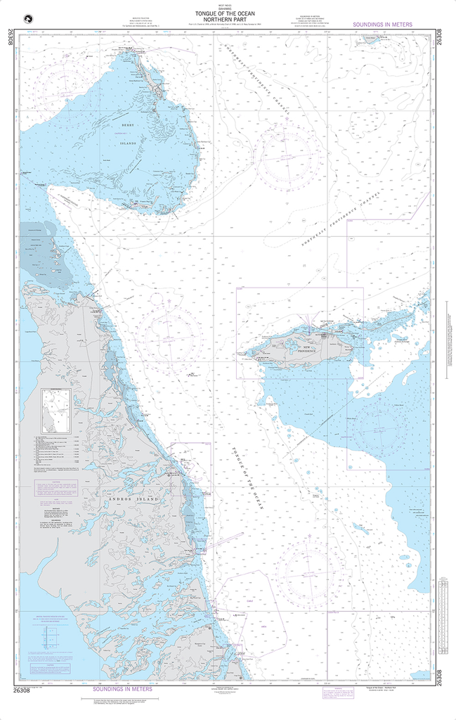 NGA Chart 26308: Tongue of the Ocean-Northern Part