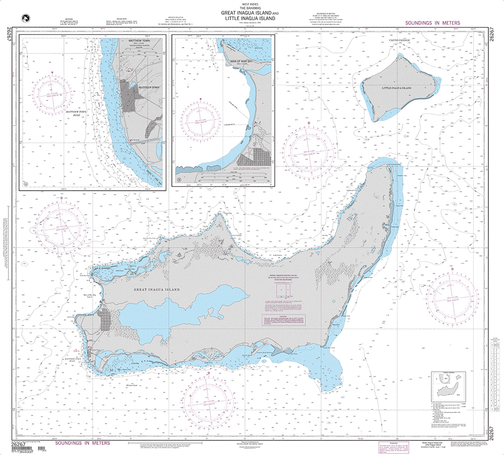 NGA Chart 26267: Great Inagua Island and Little Inagua Island