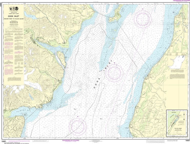 NOAA Chart 16661: Cook Inlet - Anchor Point to Kalgin Island, Ninilchik Harbor