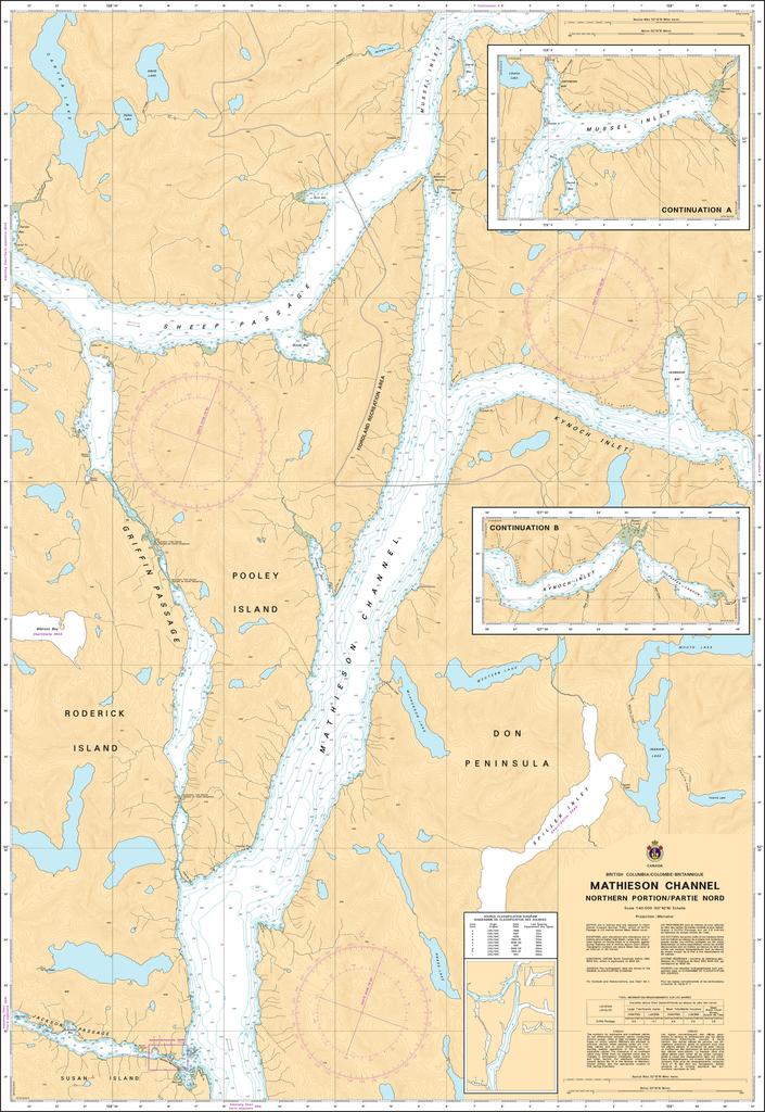 CHS Chart 3942: Mathieson Channel Northern Portion/Partie Nord