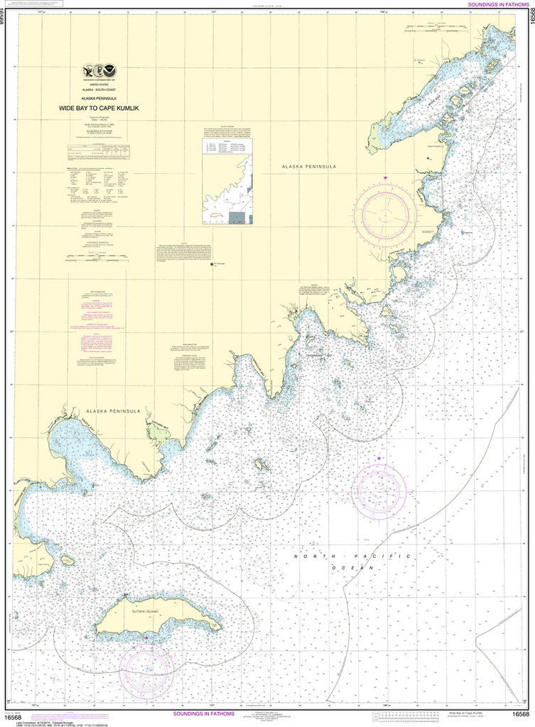 NOAA Chart 16568: Alaska Peninsula - Wide Bay to Cape Kumlik