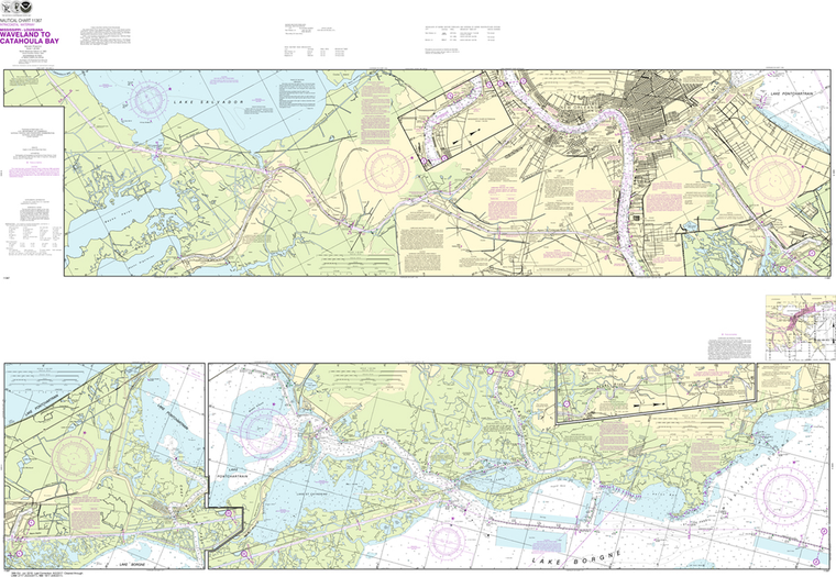 NOAA Chart 11367: Intracoastal Waterway - Waveland to Catahoula Bay