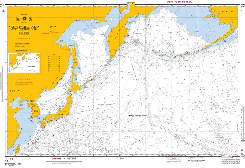 NGA Chart 53: North Pacific Ocean (Northwestern Part)