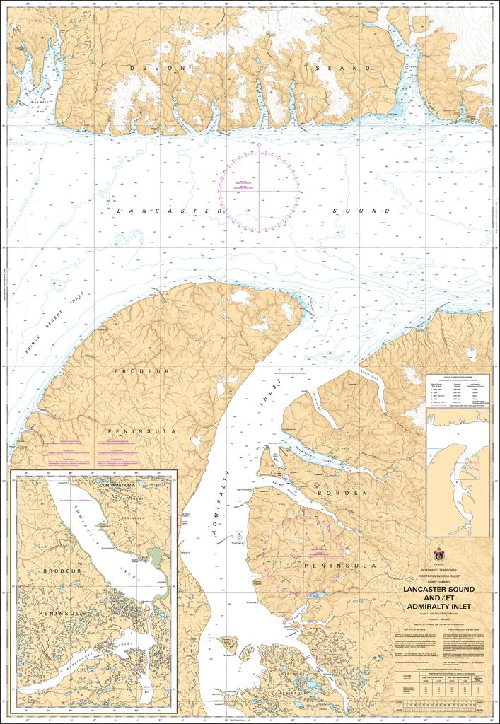 CHS Chart 7568: Lancaster Sound and/et Admiralty Inlet