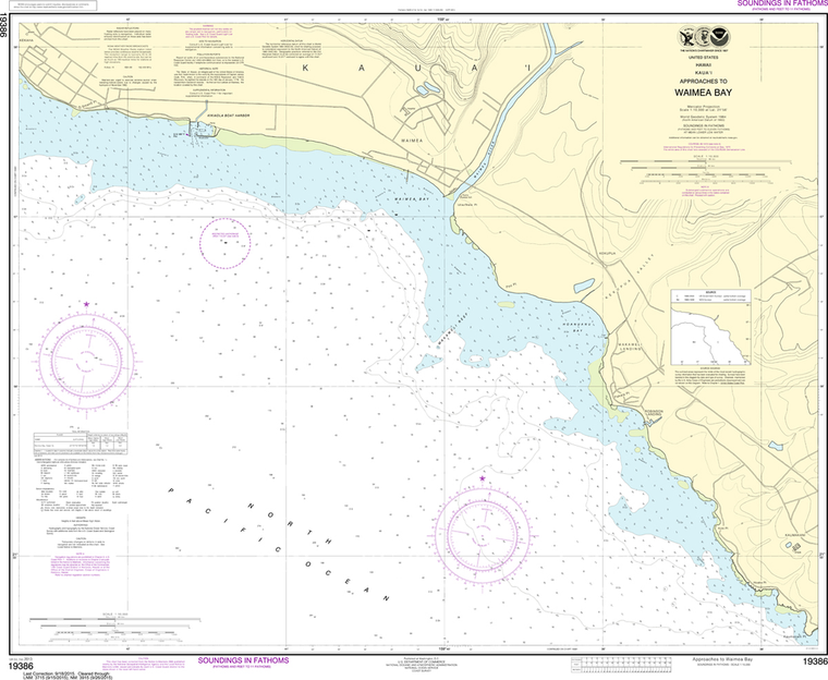 NOAA Chart 19386: Island of Kaua'i - Approaches to Waimea Bay