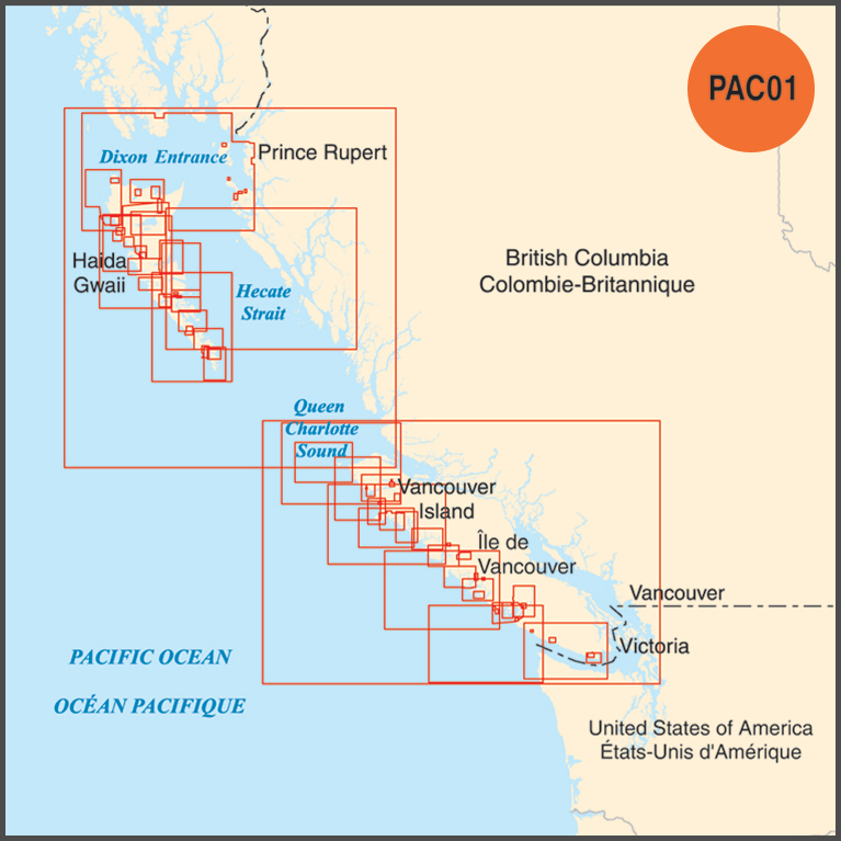 PAC-01 Raster Collection: West Coast of Vancouver Island & Haida Gwaii