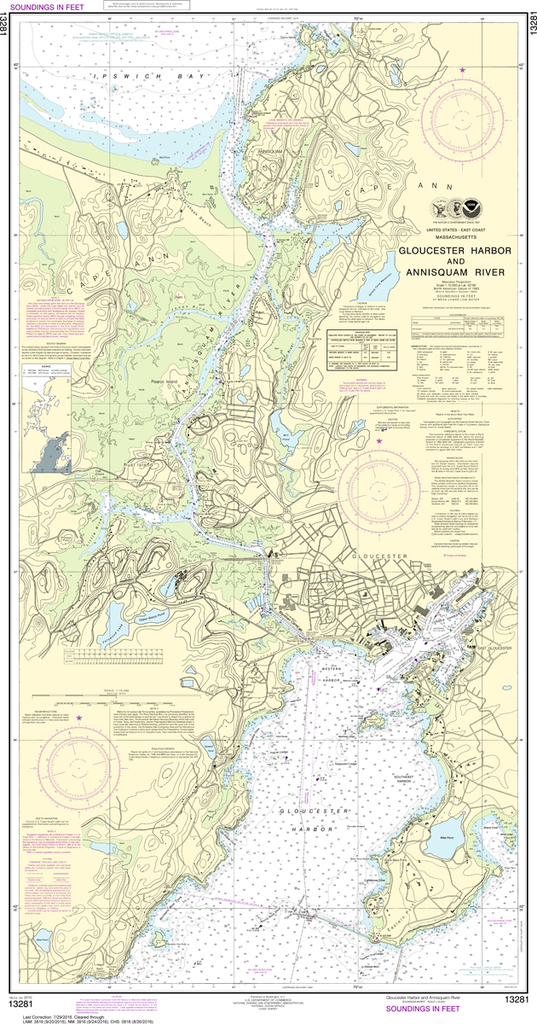 NOAA Chart 13281: Gloucester Harbor and Annisquam River