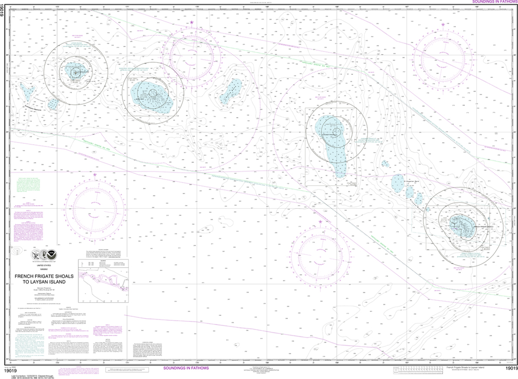 NOAA Chart 19019: French Frigate Shoals to Laysan Island