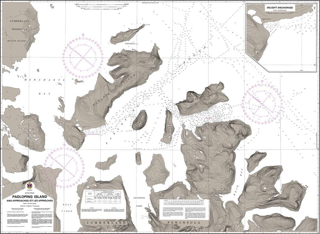 CHS Chart 7180: Padloping Island and Approaches/ et les Approches