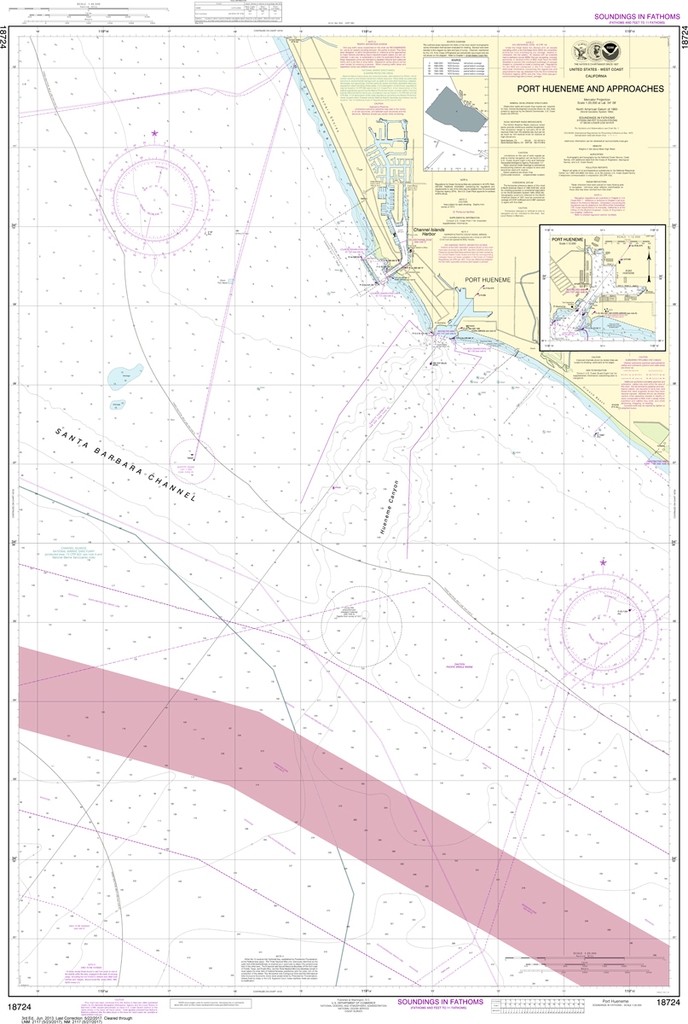 NOAA Chart 18724: Port Hueneme And Approaches, Port Hueneme