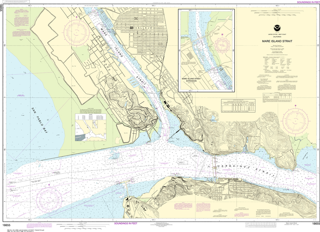 NOAA Chart 18655: Mare Island Strait