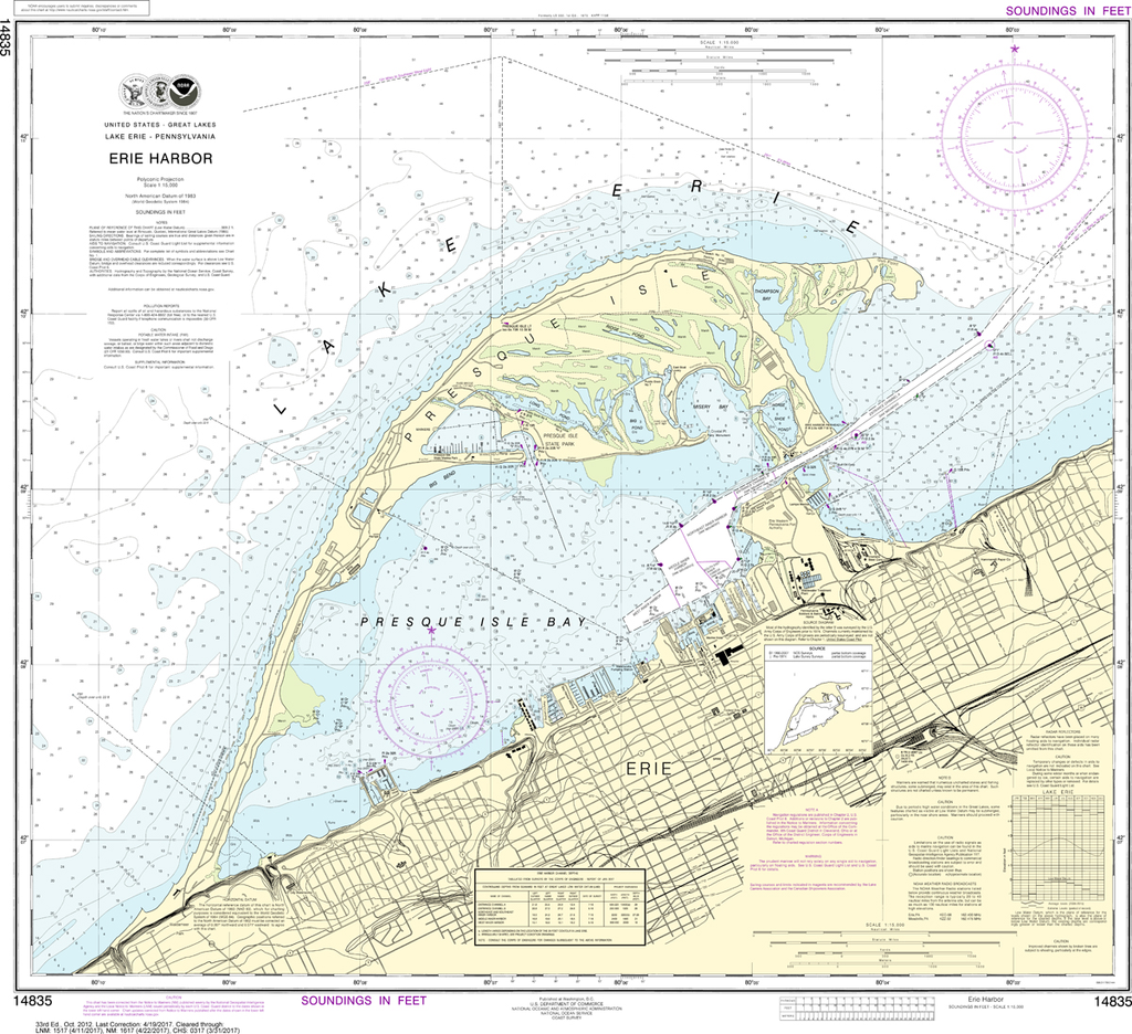 NOAA Chart 14835: Erie Harbor