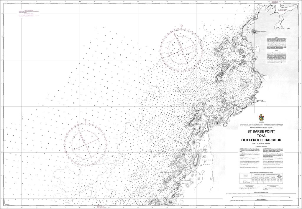 CHS Chart 4666: St Barbe Point to / à Old Férolle Harbour