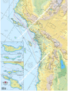 Pacific Coast Route Planning Map: South Portion, San Diego/Ensenada to Fort Bragg