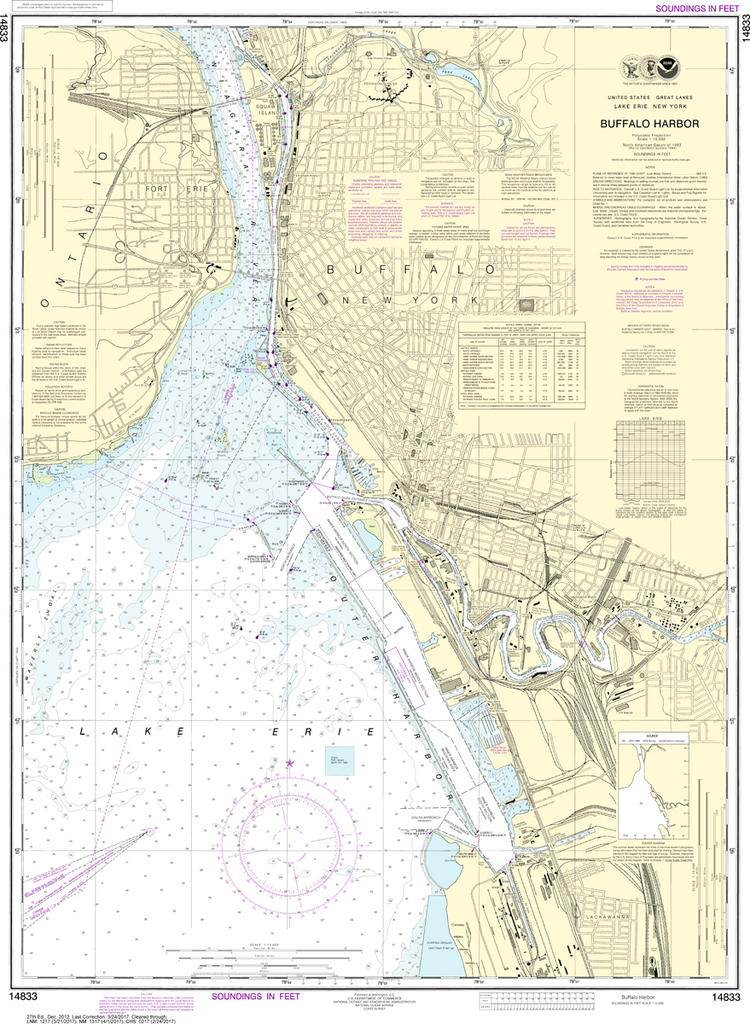 NOAA Chart 14833: Buffalo Harbor