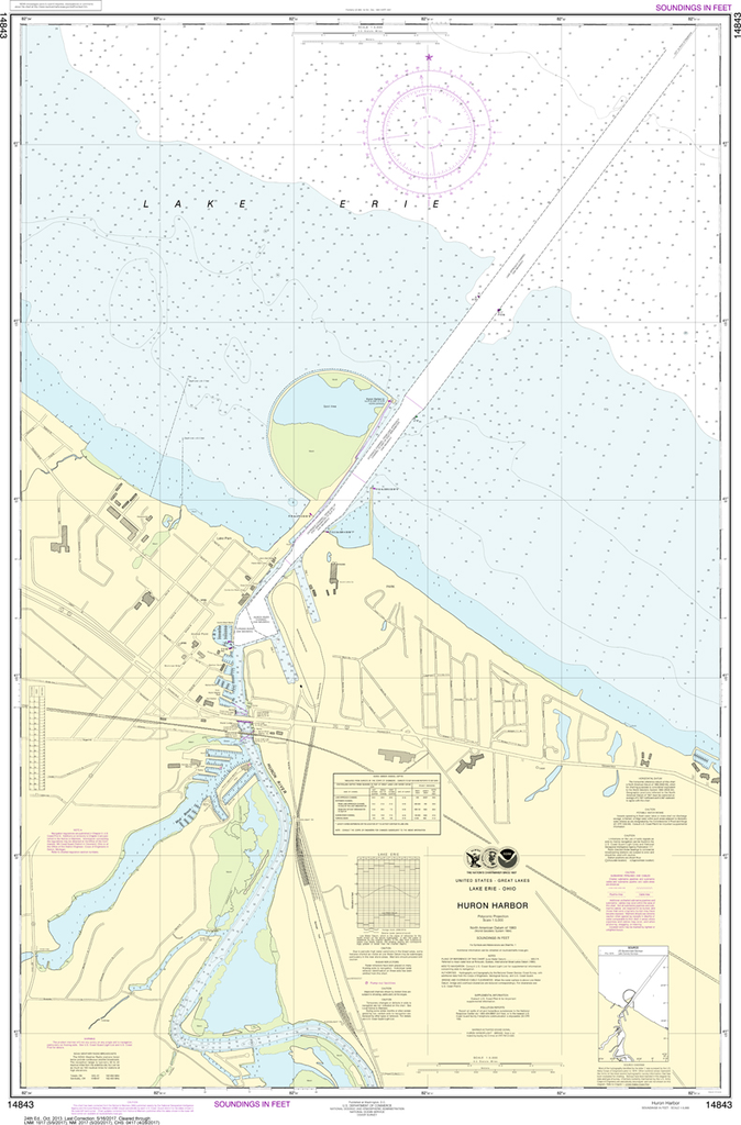 NOAA Chart 14843: Huron Harbor
