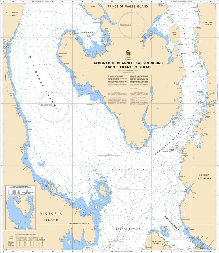 CHS Chart 7573: MClintock Channel, Larsen Sound and/et Franklin Strait