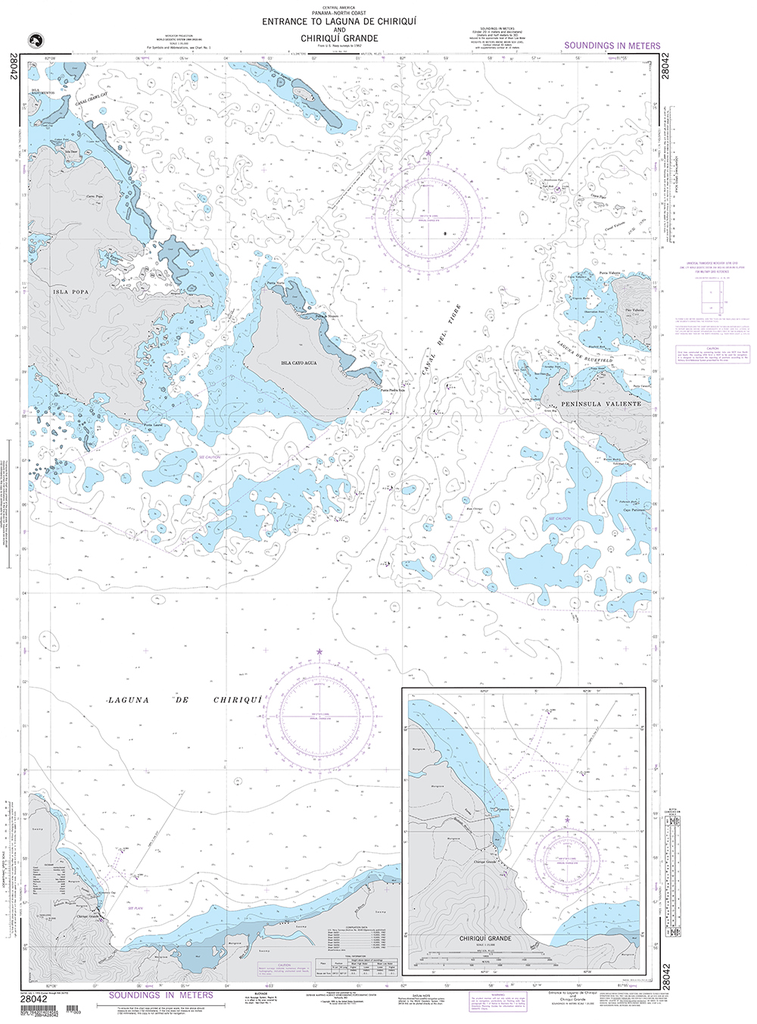 NGA Chart 28042: Entrance to Laguna de Chiriqui and Chiriqui Grande