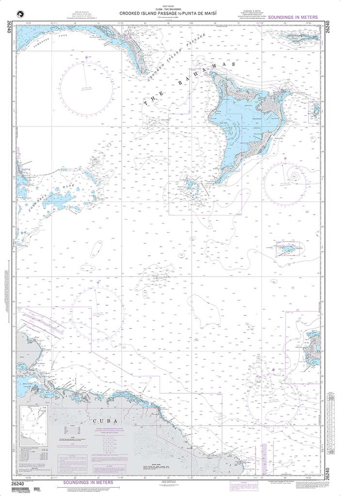 NGA Chart 26240: Crooked Island Passage to Punta de Maisi