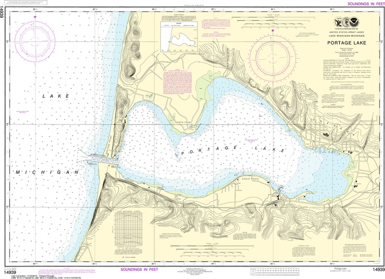 NOAA Chart 14939: Portage Lake