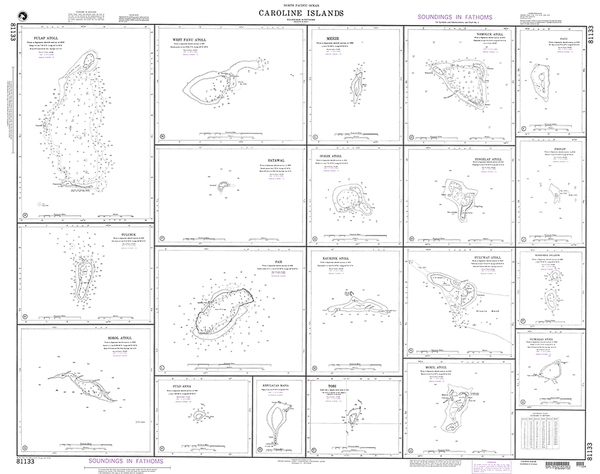 NGA International Chart 81133: Caroline Islands Plans: H. Pingelap ...