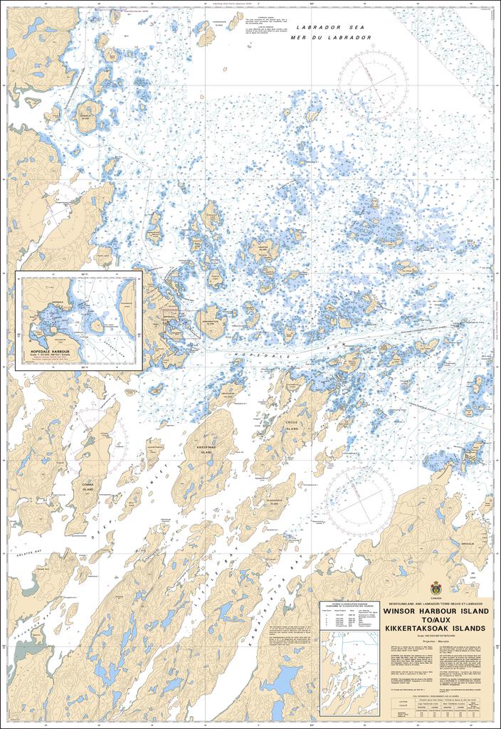 CHS Chart 5047: Winsor Harbour Island to / aux Kikkertaksoak Islands