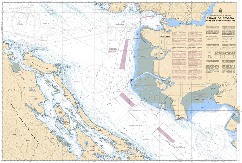 CHS Chart 3463: Strait of Georgia, Southern Portion/Partie Sud