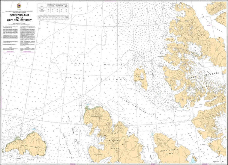 CHS Chart 7953: Borden Island to/ À Cape Stallworthy
