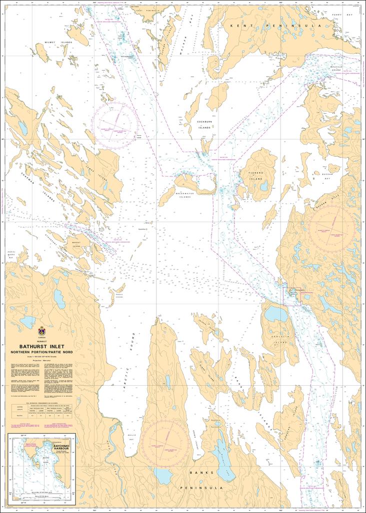 CHS Chart 7791: Bathurst Inlet - Northern Portion/Partie nord