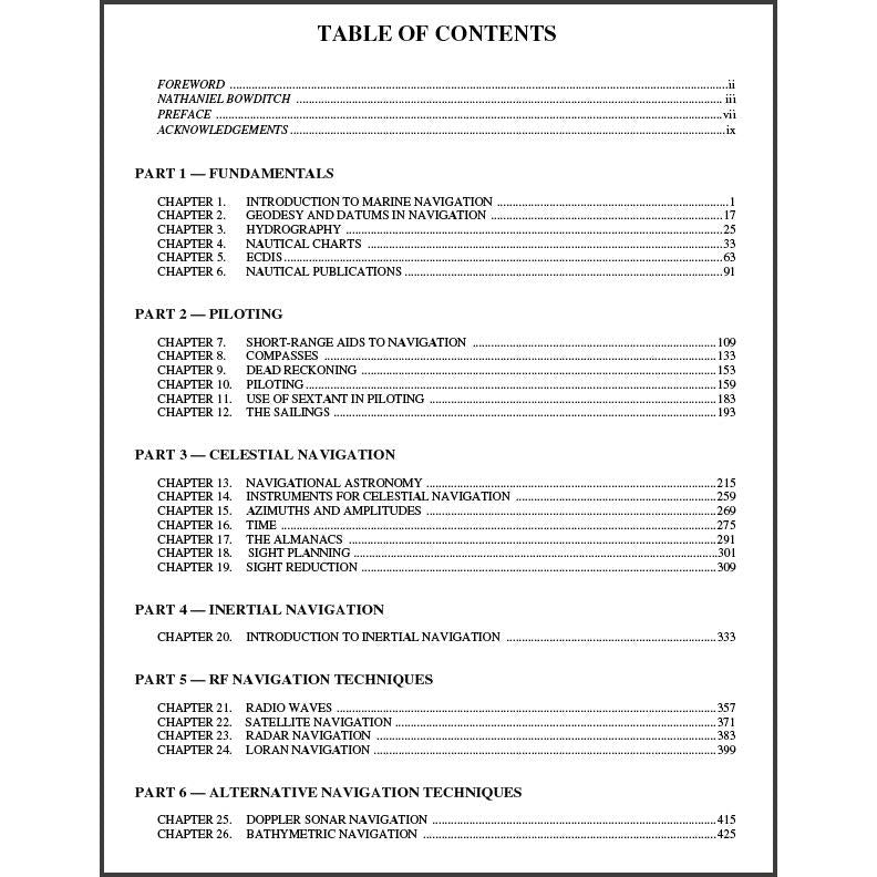 The American Practical Navigator 2019, Volume I