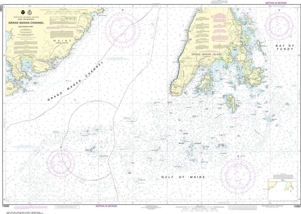 NOAA Chart 13392: Grand Manan Channel - Southern Part