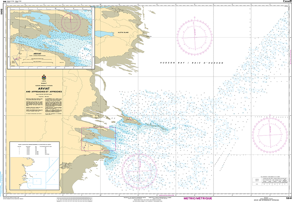 CHS Print-on-Demand Charts Canadian Waters-5641: Arviat and Approaches / et Approches, CHS POD Chart-CHS5641