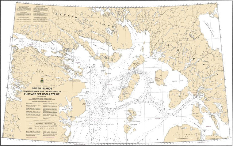 CHS Chart 7067: Spicer Islands to West Entrance of/ à LEntrée Ouest de Fury and/et Hecla Strait
